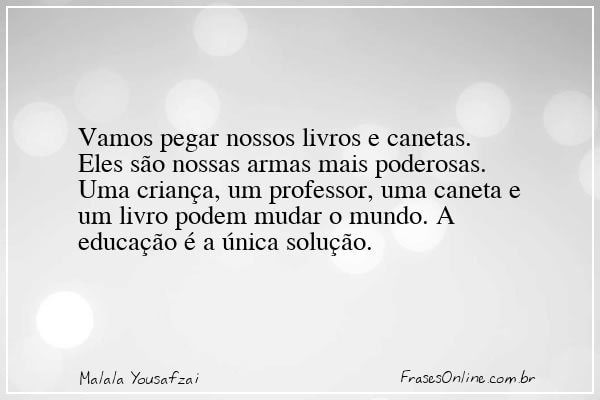 Frase de Malala Yousafzai