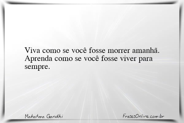 Frase de Mahatma Gandhi