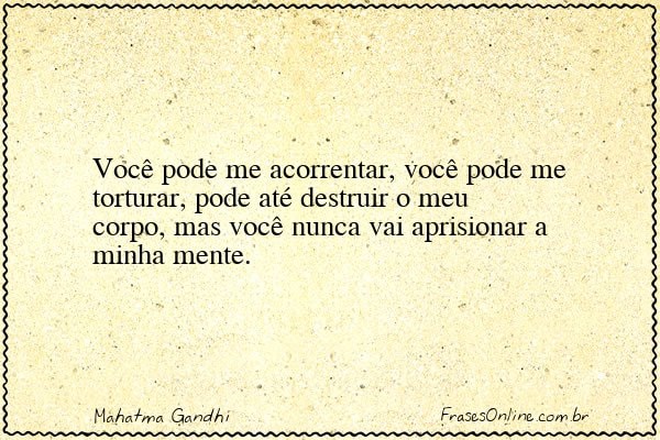 Frase de Mahatma Gandhi