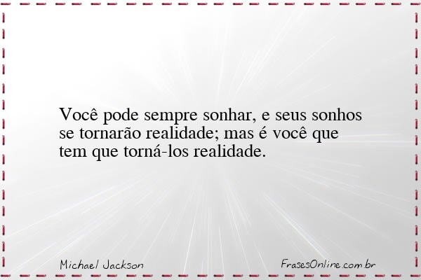 Frase de Michael Jackson