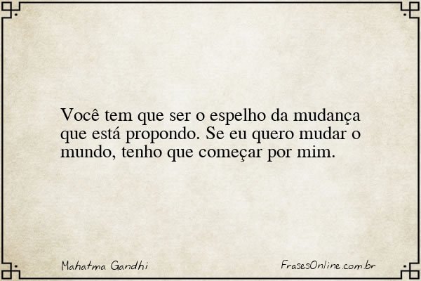 Frase de Mahatma Gandhi