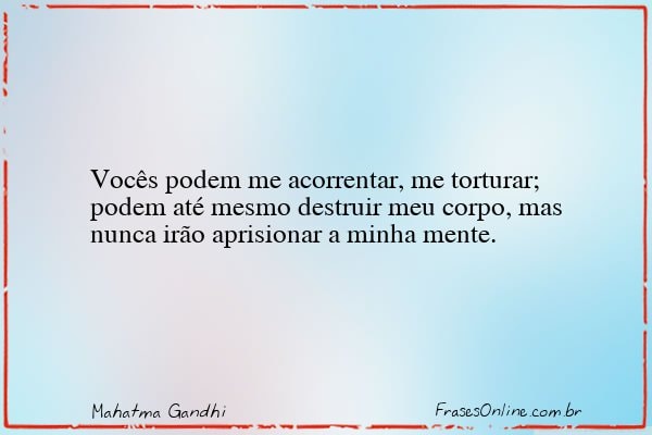 Frase de Mahatma Gandhi