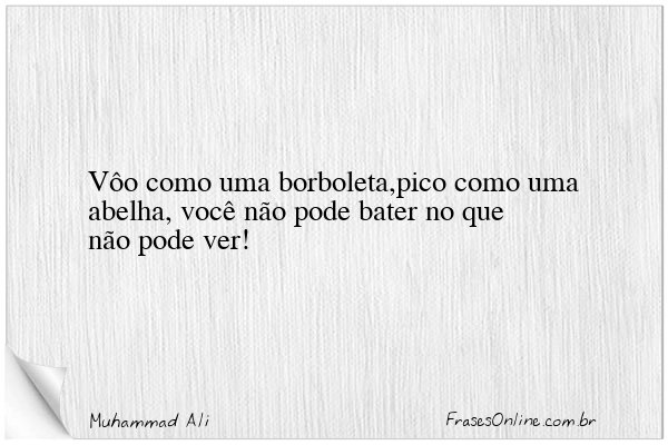 Frase de Muhammad Ali