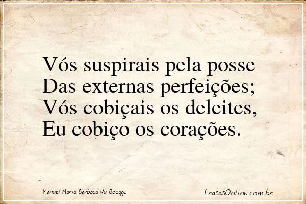 Frase de Manuel Maria Barbosa du Bocage