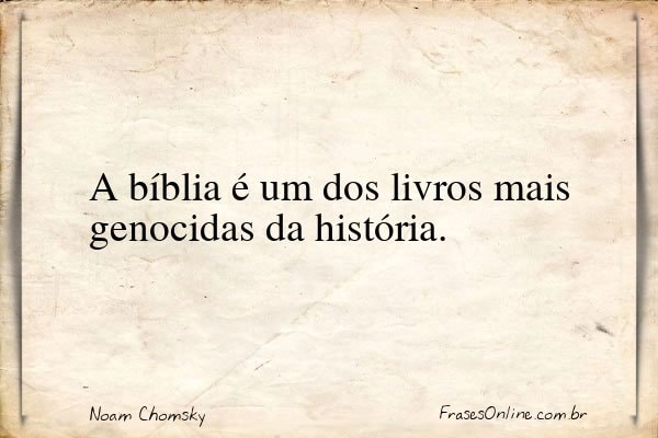 Frase de Noam Chomsky