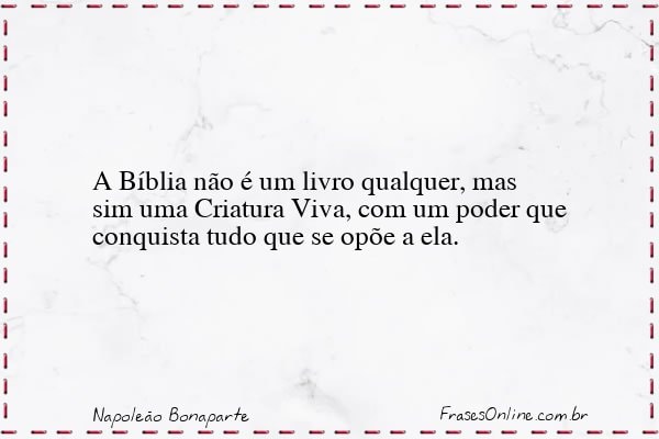 Frase de Napoleão Bonaparte