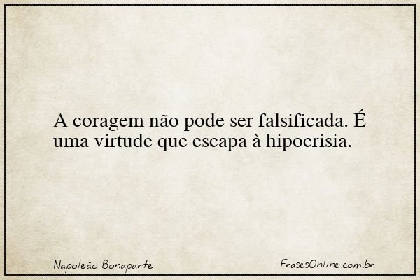 Frase de Napoleão Bonaparte