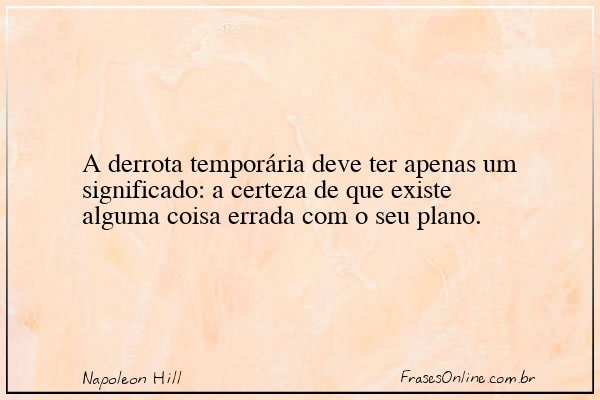 Frase de Napoleon Hill