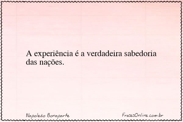 Frase de Napoleão Bonaparte