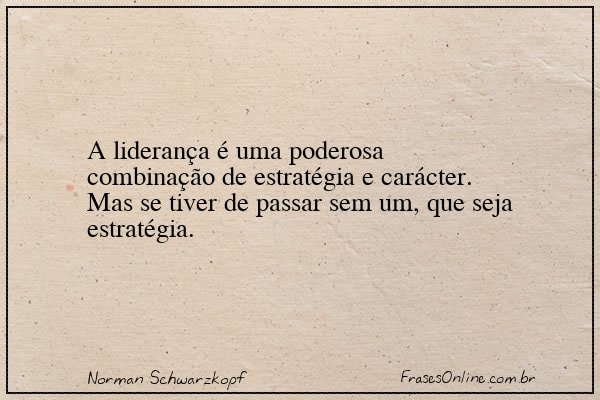 Frase de Norman Schwarzkopf