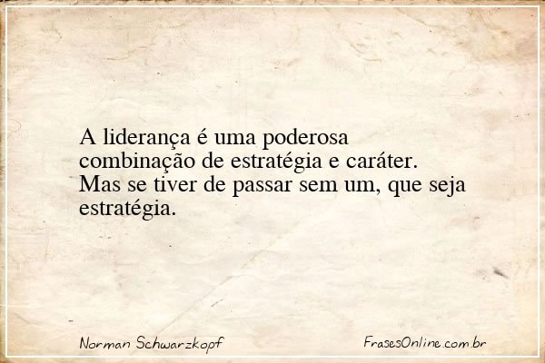 Frase de Norman Schwarzkopf