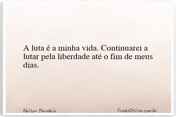 Frase de Nelson Mandela