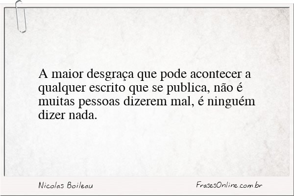 Frase de Nicolas Boileau
