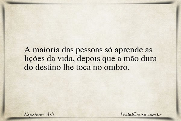 Frase de Napoleon Hill