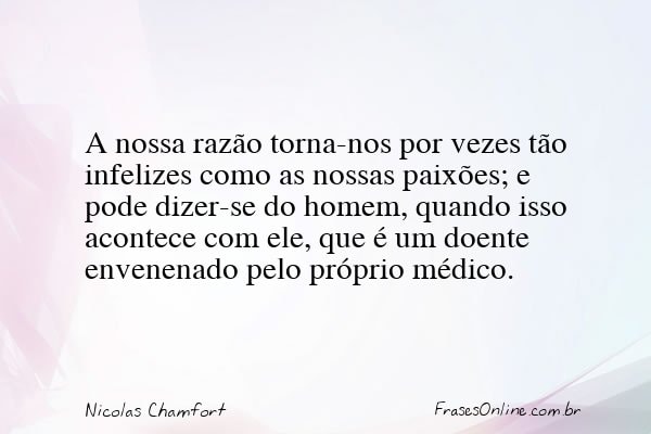 Frase de Nicolas Chamfort