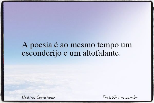 Frase de Nadine Gordimer