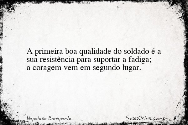 Frase de Napoleão Bonaparte