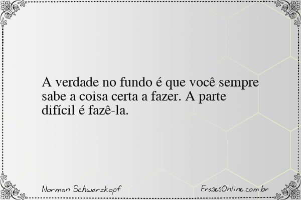 Frase de Norman Schwarzkopf
