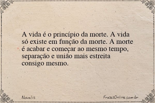 Frase de Novalis