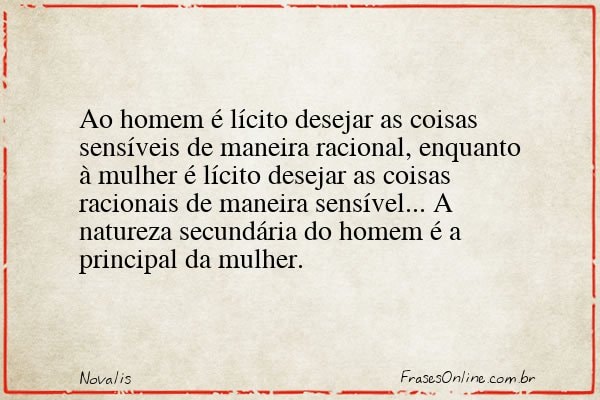 Frase de Novalis