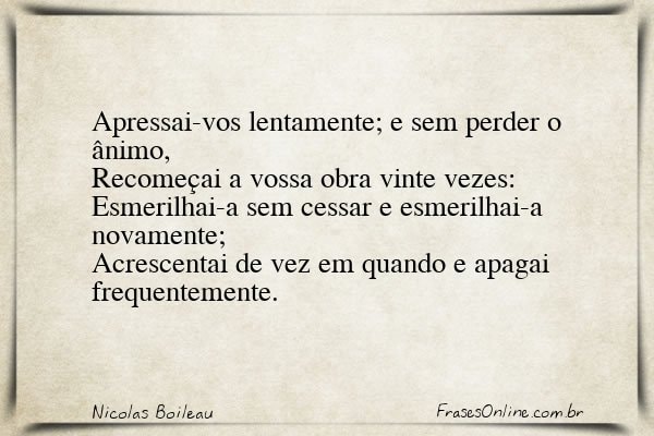 Frase de Nicolas Boileau