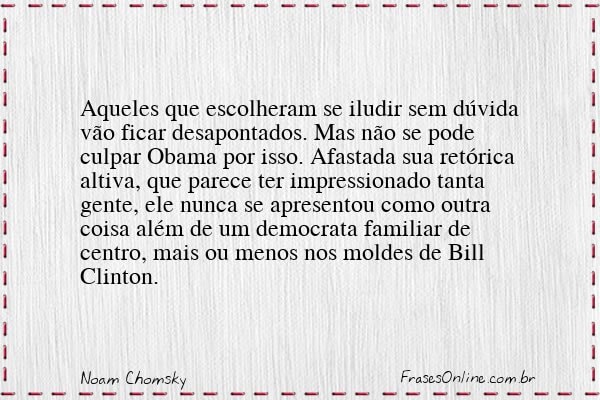 Frase de Noam Chomsky