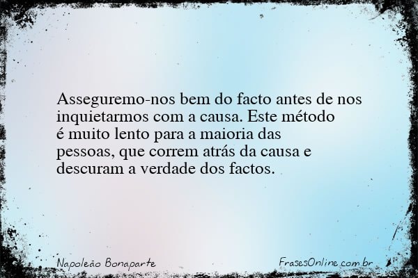 Frase de Napoleão Bonaparte