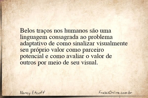 Frase de Nancy Etcoff