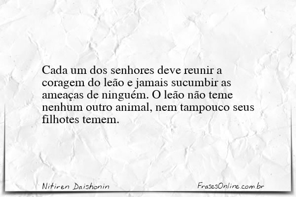 Frase de Nitiren Daishonin