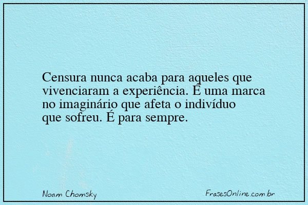 Frase de Noam Chomsky