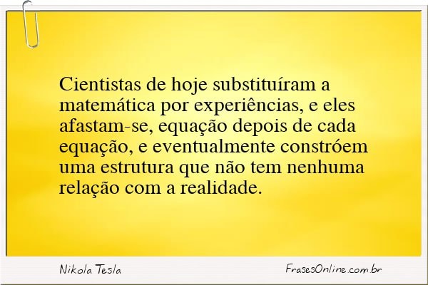 Frase de Nikola Tesla