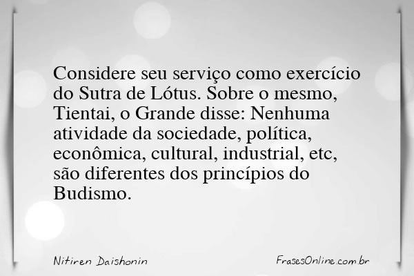 Frase de Nitiren Daishonin
