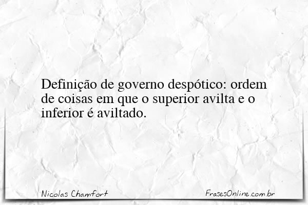 Frase de Nicolas Chamfort