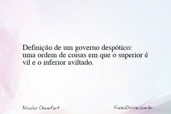 Frase de Nicolas Chamfort