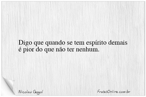 Frase de Nicolau Gogol