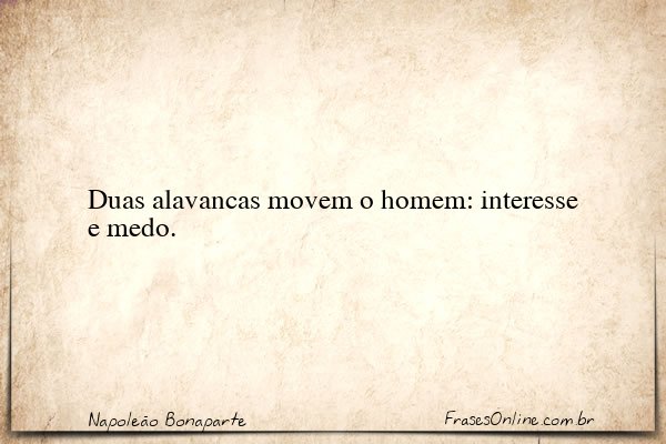 Frase de Napoleão Bonaparte