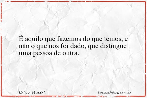 Frase de Nelson Mandela