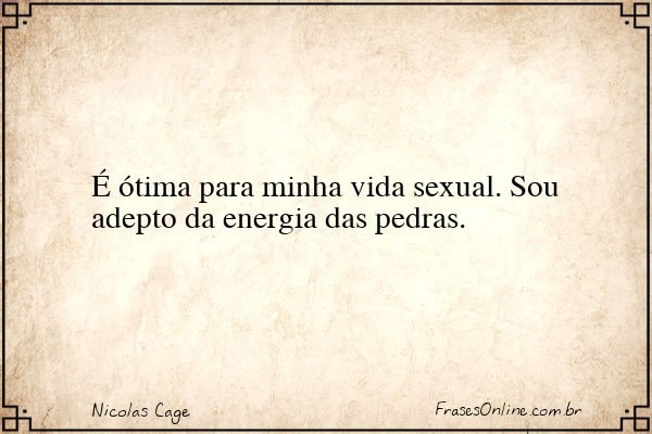 Frase de Nicolas Cage