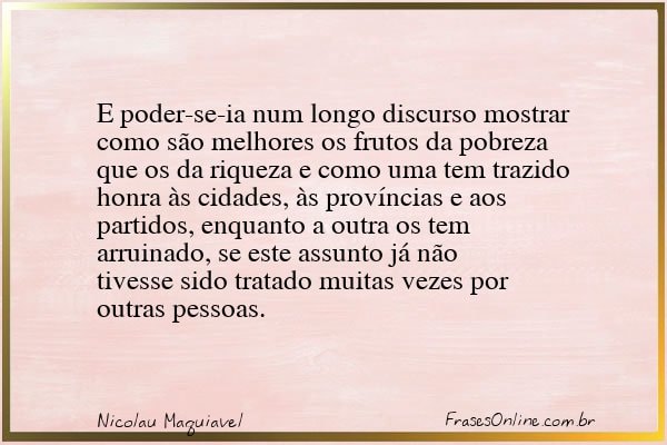 Frase de Nicolau Maquiavel