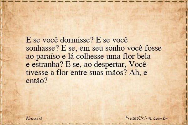 Frase de Novalis