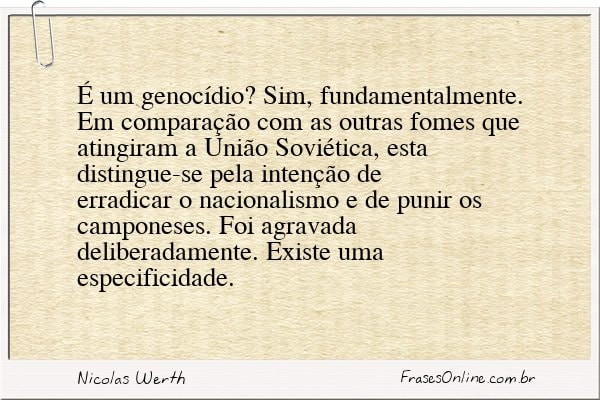 Frase de Nicolas Werth
