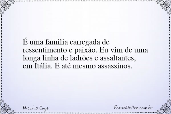 Frase de Nicolas Cage