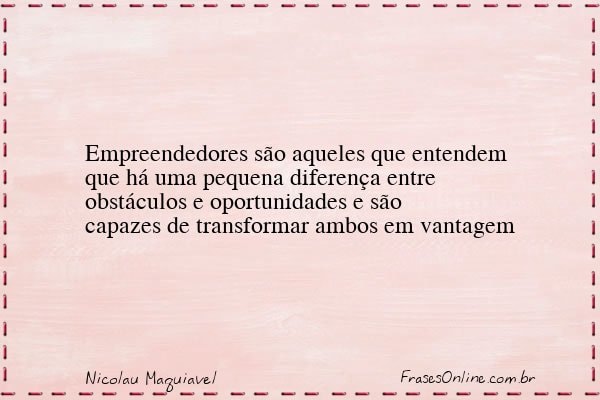 Frase de Nicolau Maquiavel