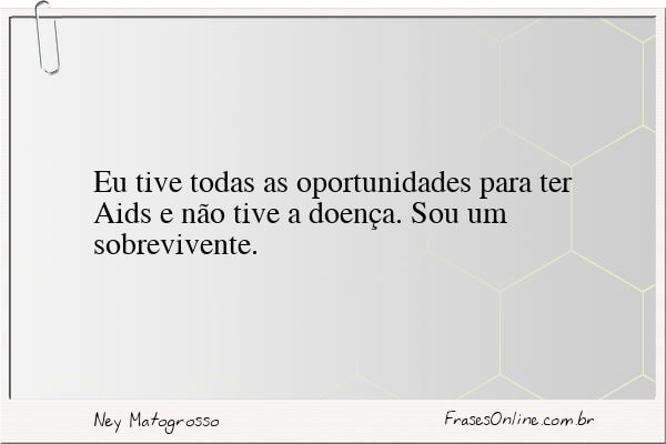 Frase de Ney Matogrosso