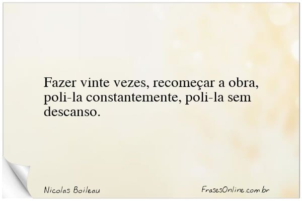 Frase de Nicolas Boileau