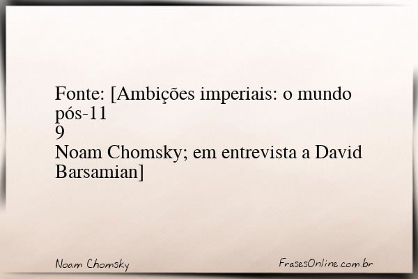 Frase de Noam Chomsky