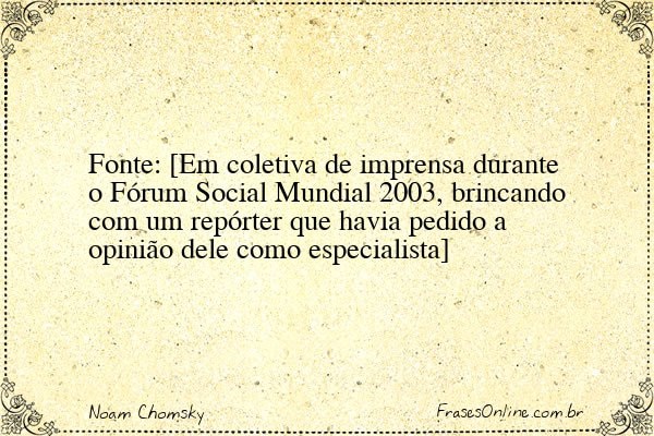 Frase de Noam Chomsky