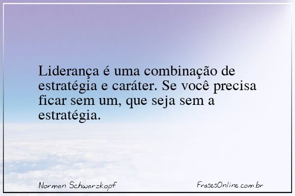 Frase de Norman Schwarzkopf