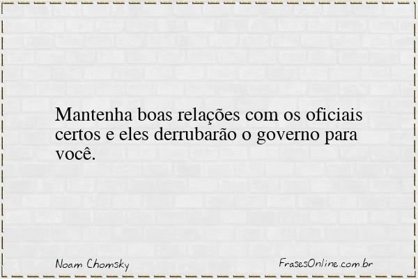 Frase de Noam Chomsky