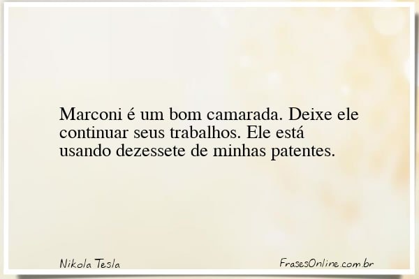 Frase de Nikola Tesla